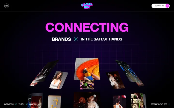 Screenshot of the The Social Inc website